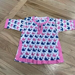 Pottery Barn Kids Whale Print Swim Coverup